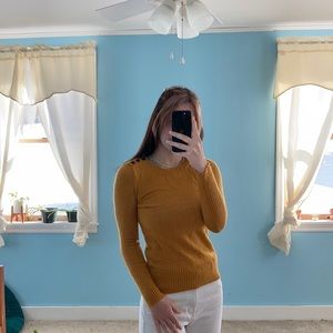 Yellow-orange J-crew sweater!